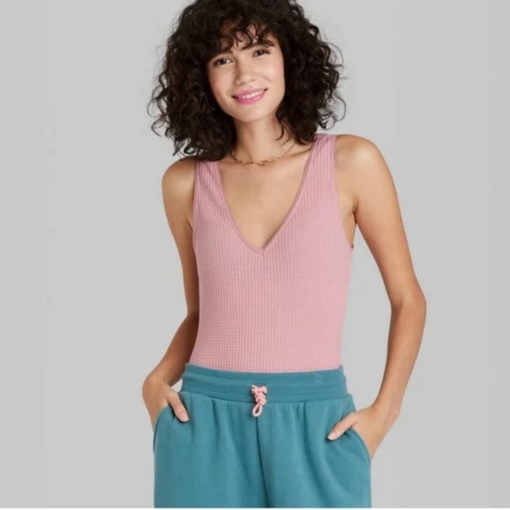 Wild Fable Waffle Knit Tank Bodysuit